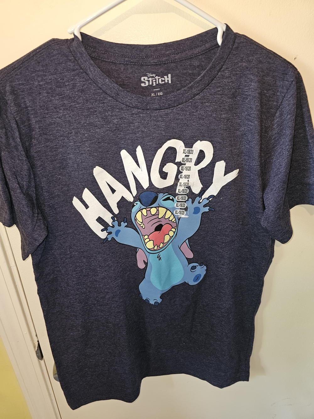 Disney Blue Heather 'Hangry' Stitch Graphic Tee